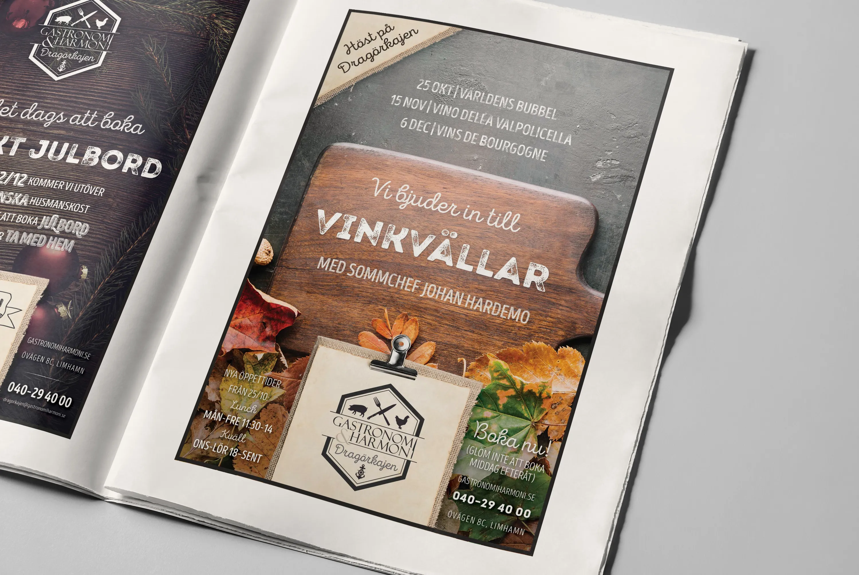 Julbord och vinkvällar — annons