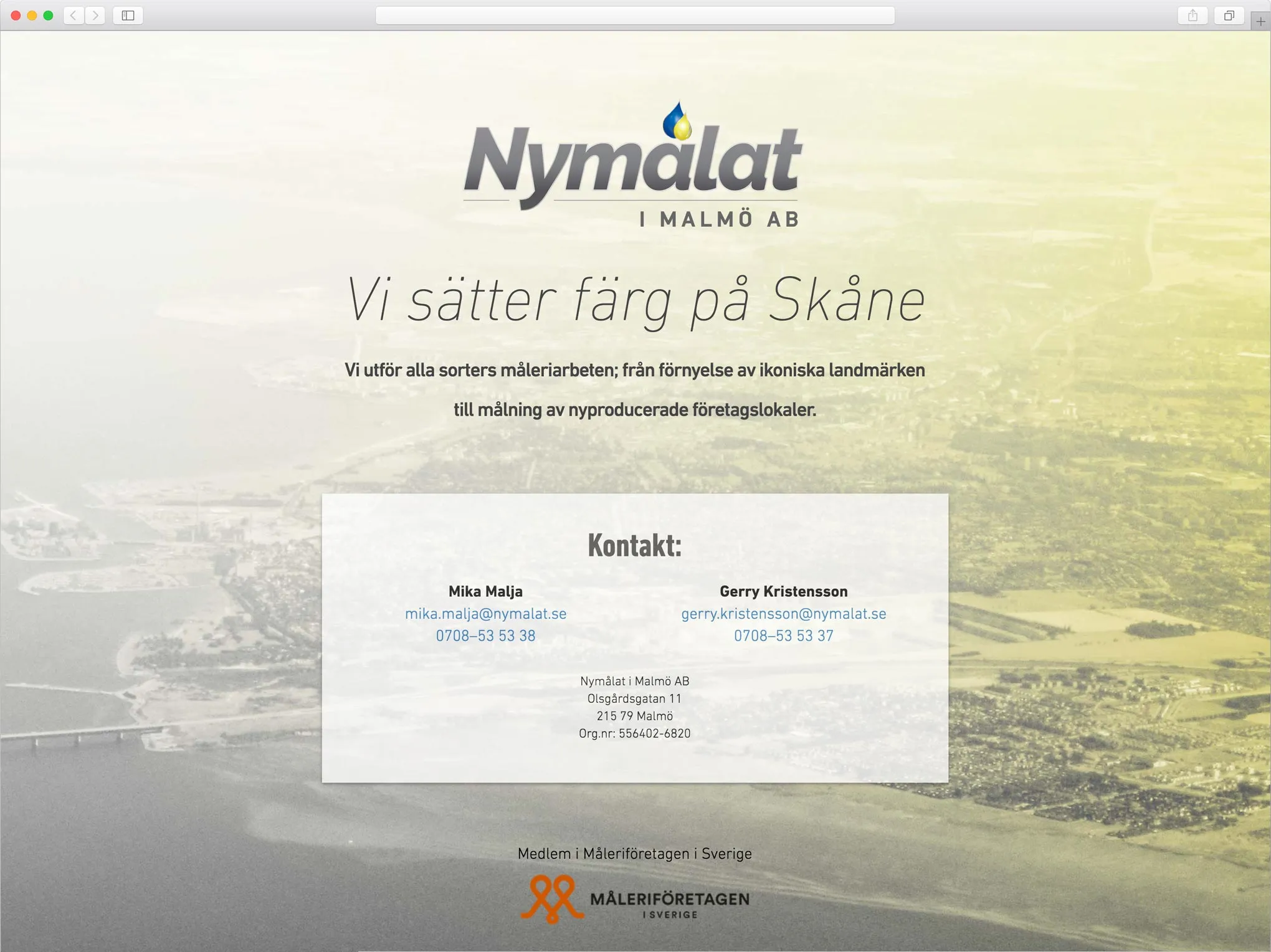 Webbplatsen för Nymålat